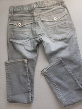 Express Jeans Zach men 30x32 Extra Slim Fit Low Rise Straight Gray Flap Pockets