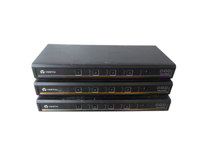 Lot of 3 Vertiv Cybex SC845D Secure KVM 4-Port DisplayPort 