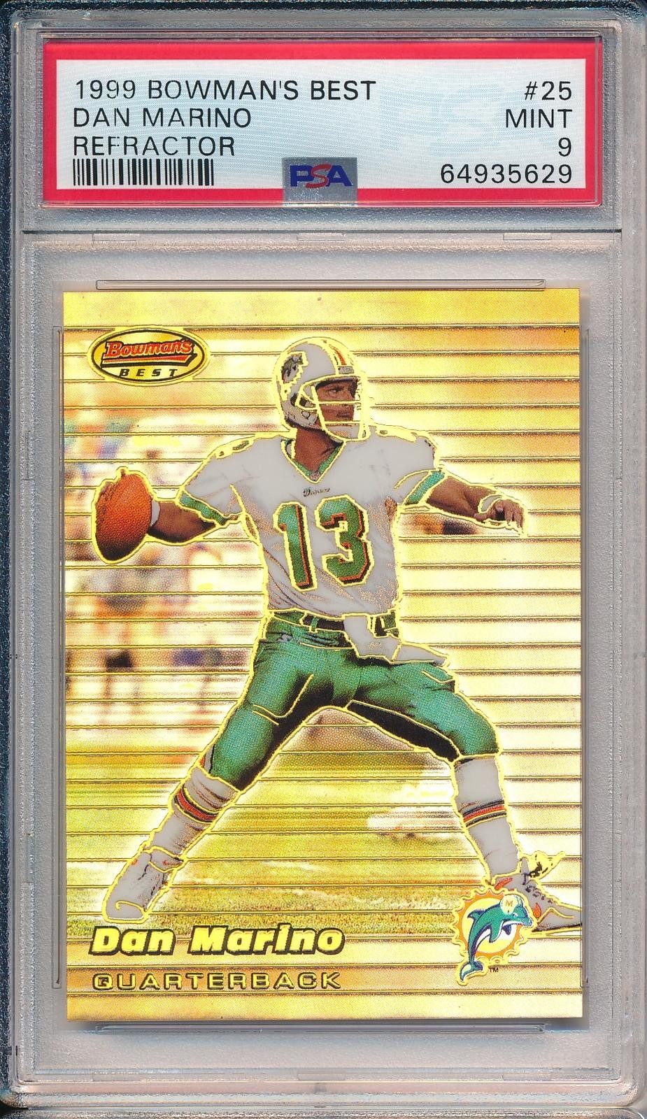 1999 Bowman's Best #25 Dan Marino Refractor #/400 PSA 9