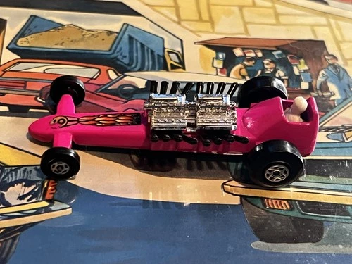 Vintage Matchbox Superfast No. 64 Slingshot Pink 1971 Lesney Made in England