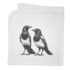'Magpie Couple' Cotton Baby Blanket / Shawl BY00041508 