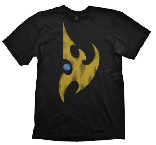 T-shirt StarCraft II Protoss vintage noir taille S vêtement geek Blizzard