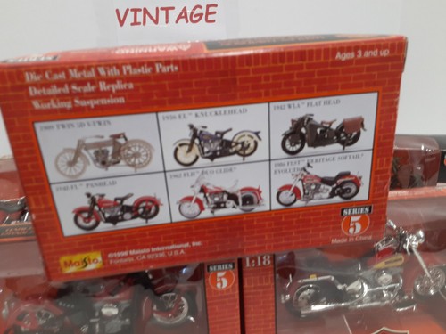Vintage Maisto 1/18 Harley Davidson Motorcycles (6) Series 5, 6 & 9 ~ NIB - Picture 9 of 13