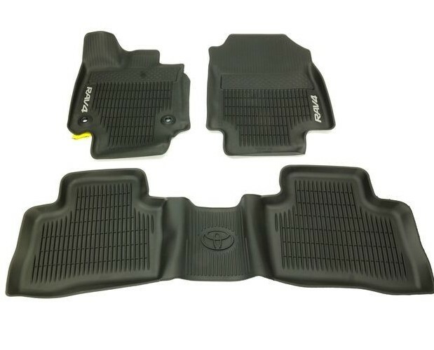 2019 Toyota Rav4 Floor Mats Rubber All Weather Genuine OEM 3pc Set