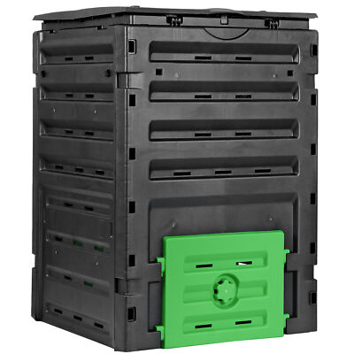 Garden Compost Bin 120 Gallon (450L) Large Outdoor Composter Fast Creation Black