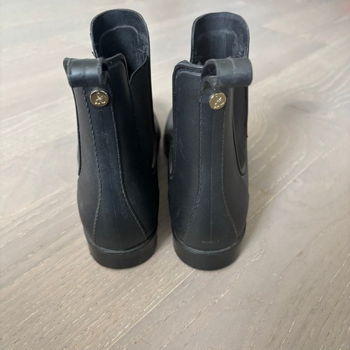 Sam Edelman Tinsley Chelsea Rain Bootie Sz 9 Black Matte - Picture 2 of 7