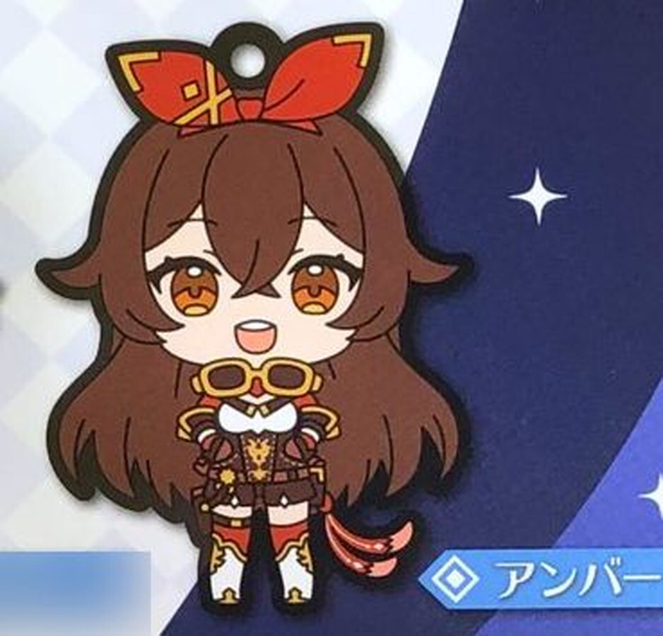Genshin Impact mini Rubber Swing CR#1 Amber Bushiroad 2021 Genshin Impact mini Rubber Swing CR#1 Amber Bushiroad 2021