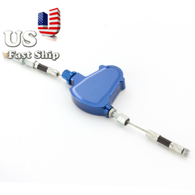 Universal For Pivot Dirt Bike Stunt Clutch Pull Cable Perch Lever Left Side Blue