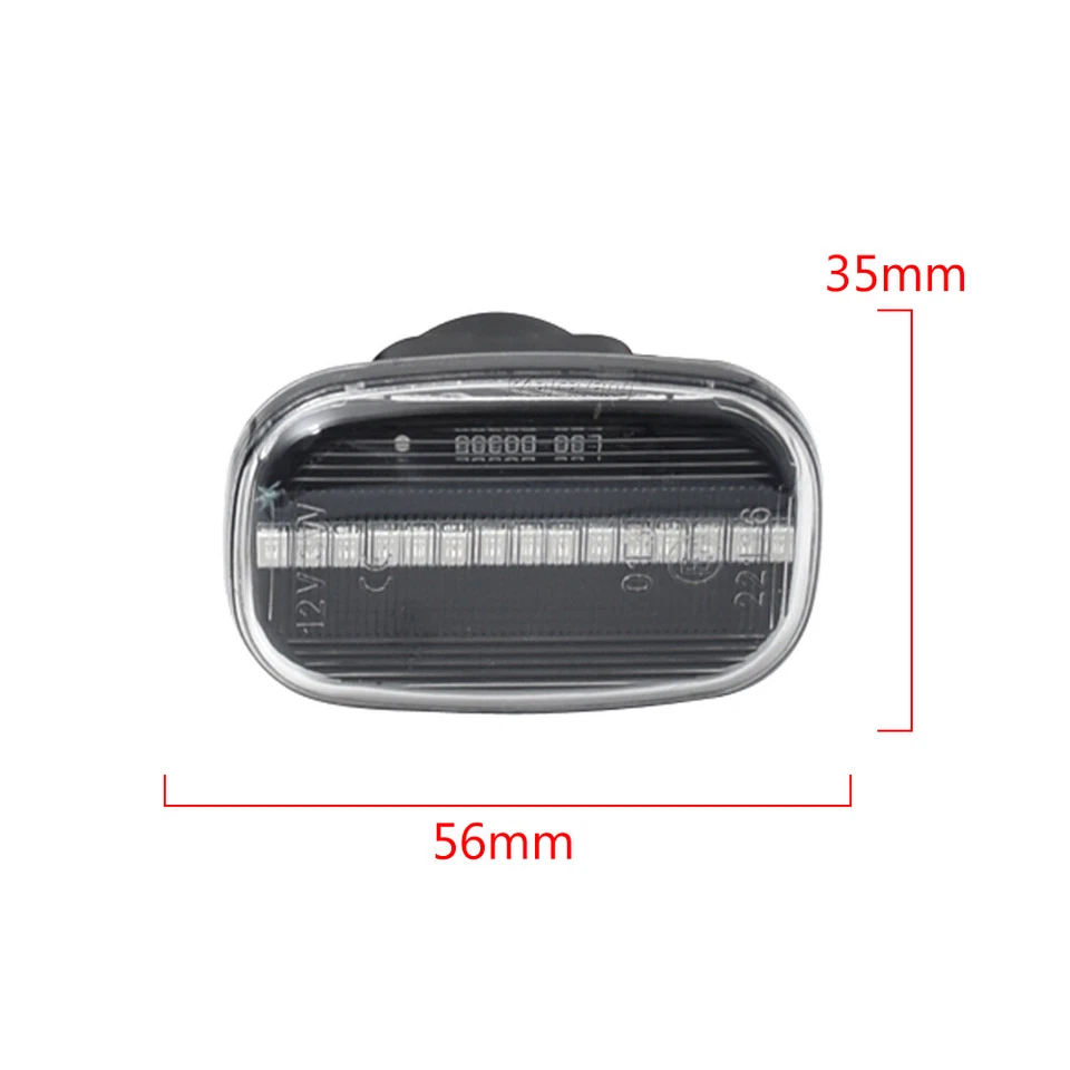 Clear For Toyota Corolla 1992-2004 2005 2006 2007 LED Dynamic Side Marker Light - Image 4 of 4
