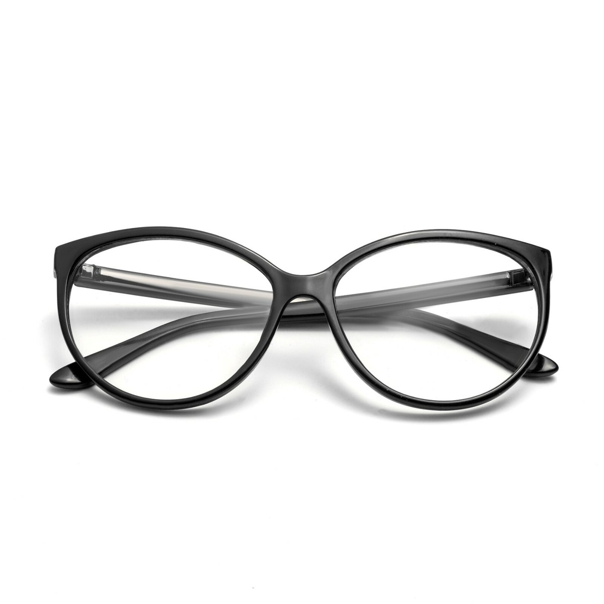 XXL OVERSIZED Cat Eye FOXY Clear Lens Eyeglasses Glasses SHADZ