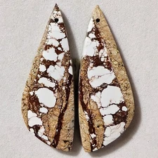 48 Cts Natural Wild Horse Magnesite Jasper Drilled Match Pair Cabochon Gemstone