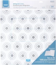 NEW Smart Choice 2-Pack Trimmable Refrigerator Liners GRAY Circles fridge custom
