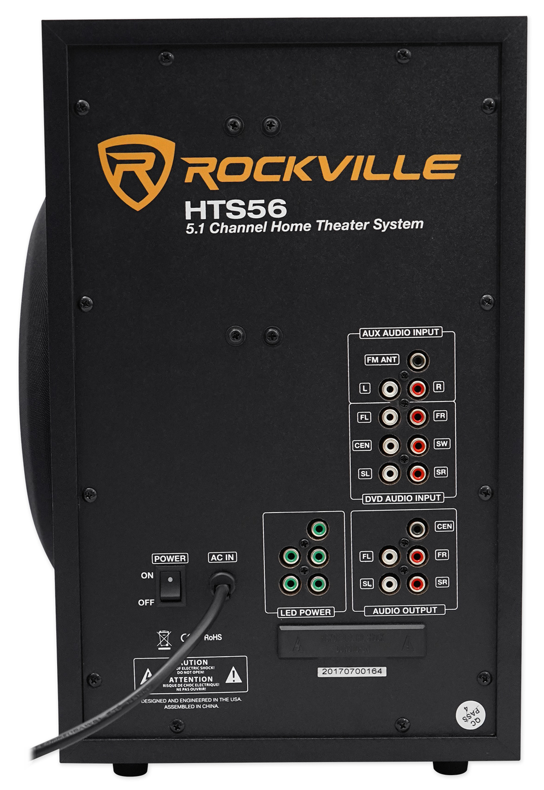 rockville hts56 1000w 5.1 channel home theater system