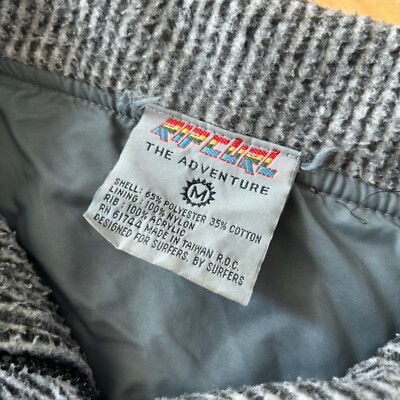 Vintage Rip Curl 80s Quarter Zip Pullover Fleece RARE Medium