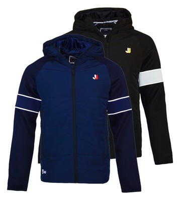 Jack & Jones Herren Steppjacke LOGAN HYBRID blau schwarz Kapuze S-XXL 12205616