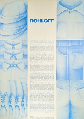 Wolfgang Rohloff, Plakat - Künstlerbeschreibung in Blau, Offsetdruck