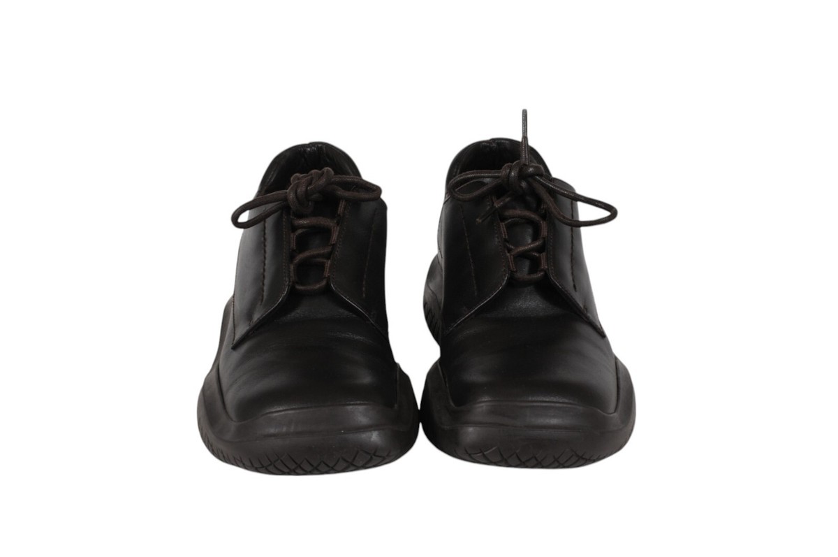 Prada Men Vintage Chunky Derby 7.5 UK8.5 Black Leather AW99 Square Toe Platform Prada Mens Vintage Chunky Derby US 7 UK 6 Brown Leather AW99  main image 4