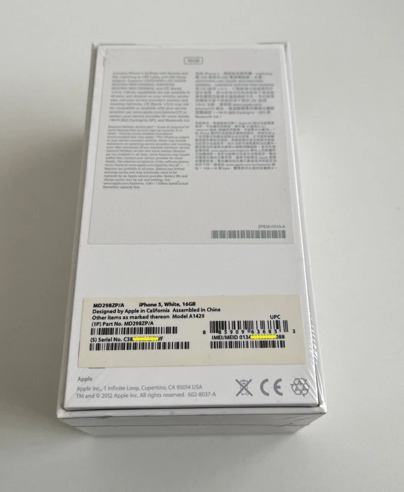 New Sealed Old Stock Apple iPhone 16gb 5th Generation White Rare iOS 6 - Image 4 of 4