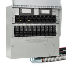 Generator Transfer Switch,50A Pro/Tran2 10-Circuit 2 Manual Transfer Switch