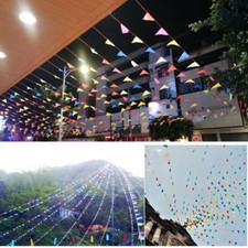 180 Pièces Tissu Drapeaux 70m Guirlande Fanions Fête D'anniversaire