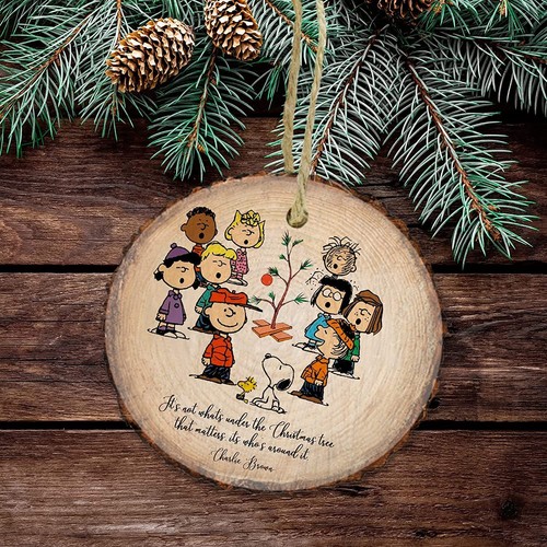 1pcs Christmas Tree Wooden Snoopy Ornaments Xmas Pendants Hanging Kids Gifts - Picture 2 of 3
