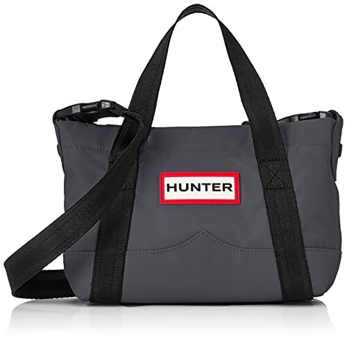 [Hunter] Nylon Top Clip Tote Mini Shoulder Bag Women's Gray