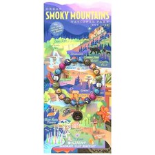 NEW JILZARAH Clay Beads DESTINATION SMOKY MOUNTAINS Multi color 8mm Bracelet