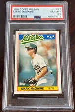 1988 MARK MCGWIRE U.K. MINI #47 PSA 8.5 POP 1