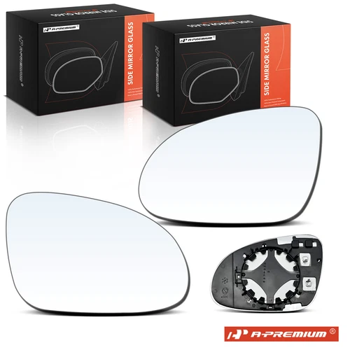 A-Premium 2x Mirror Glass with Heated & Power Adjust for Volkswagen Jetta Passat