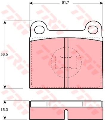 Bremsbelagsatz Scheibenbremse TRW GDB648 vorne für VW JETTA 1 16 POLO 86C 80 17