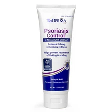 TriDerma Psoriasis Control Face & Body Cream, No Cortisone, FSA Eligible, 4.2 oz