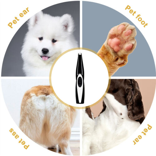 Electric Pet Hair Clipper Dog Cat Feet Paw Shaver Cordless Grooming Trimmer kit - Picture 21 of 25