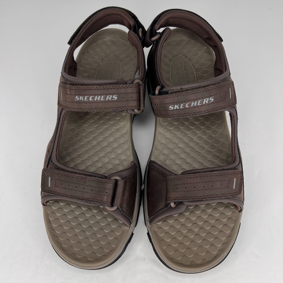 Skechers Tresmen Garo Chocolate Sandals Size 10 Skechers Tresmen Garo Mens 13 Chocolate Brown Relaxed Fit  main image 3