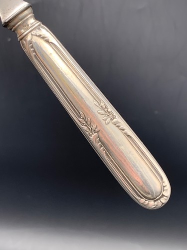 Pair of Minerva Silver Handle Cheese Knives c. 1900 - Picture 9 of 14