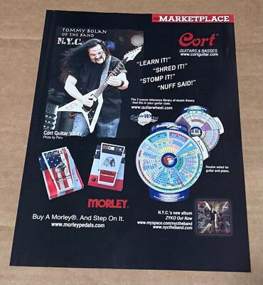 Cort Guitars - TOMMY BOLAN of N.Y.C. - 2009 Print Ad