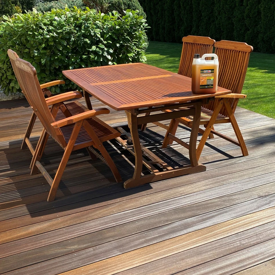 Natürliches LEINÖL- FIRNIS 1L - 25L Holzöl Leinöl Firnis Harzfrei Holzschutz - Bild 2 von 4