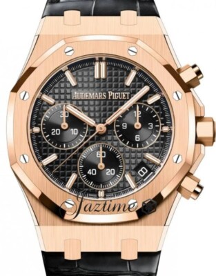 Audemars Piguet Royal Oak 50th Rose Gold  Black Leather 26240OR.OO.D002CR.01 NEW