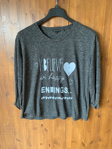 NEXT SLOGAN T-SHIRT Dark Grey Tee Top I 
