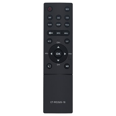 CT-RC2US-18 Replace Remote Control for Toshiba TV 43L511U18 50L711U18 55L711U18