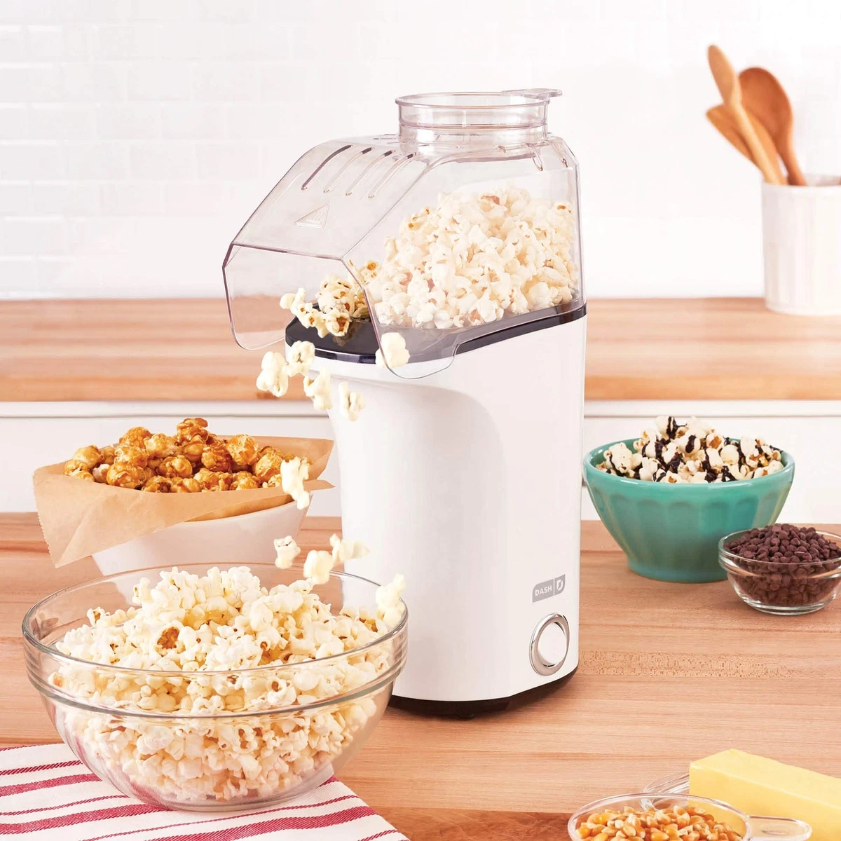 DASH Hot Air Popcorn Popper Maker with Measuring Cup to Portion