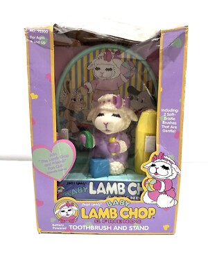 NIB Vintage 1993 Baby Lamb Chop & Friends Toothbrush & Stand Battery Powered