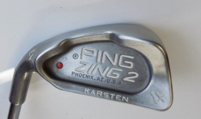 Linkshänder Ping Zing 2 Red Dot 4 Eisen True Temper S400U Stiff Flex Stahlschaft 