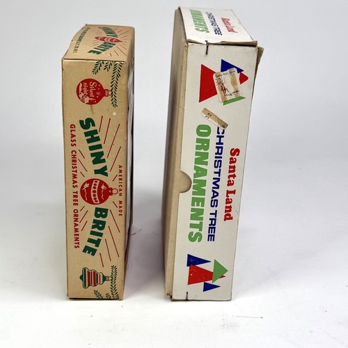 Ornamenti in vetro Brite lucido e terra di Babbo Natale vintage set misto di 12 in scatola LEGGI - Foto 8 di 24
