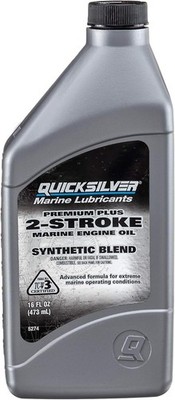 Quicksilver Premium Plus 2-Stroke Synthetic Blend Marine Engine Oil, 16oz Pint