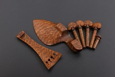 Rare Snakewood Violin Accessories 4/4, Violin Pegs Chin rest Tailpiece Endpin