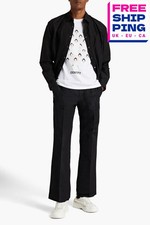 RRP€1320 VALENTINO Silk Taffeta Flared Trousers IT46 US36 S Black Made in Italy