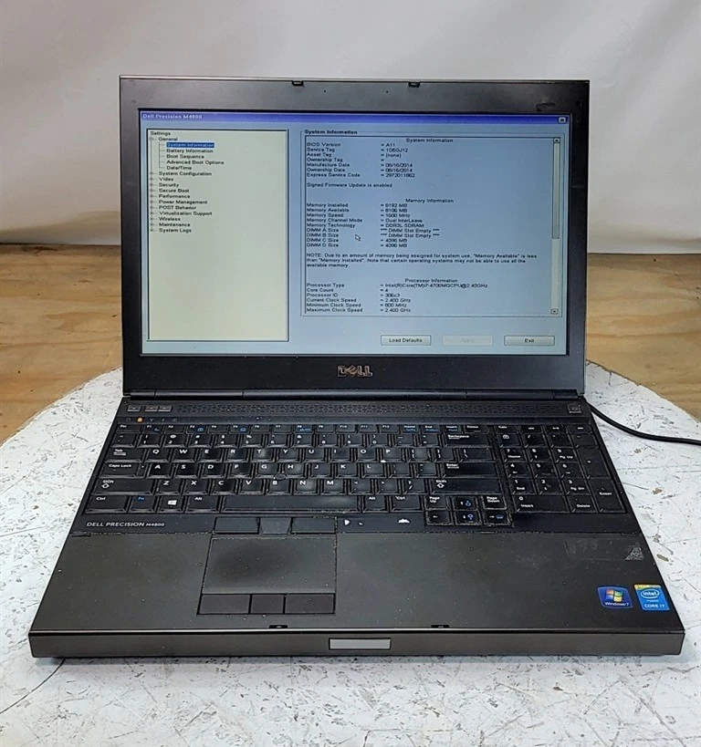 Dell Precision M4800 Intel Core i7 4th Gen. PC Laptops & Netbooks