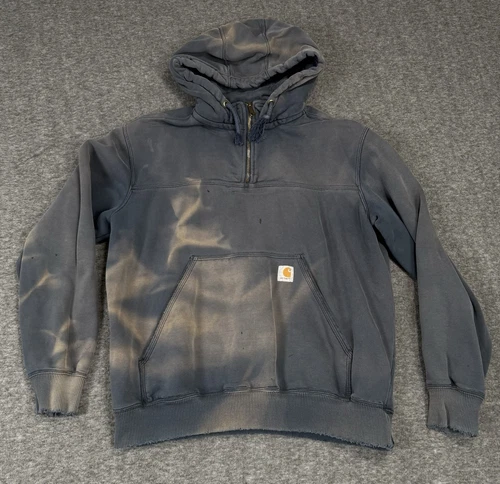 Carhartt Hoodie Mens Large Long Sleeve Faded Original Thrashed Grunge Streetwear