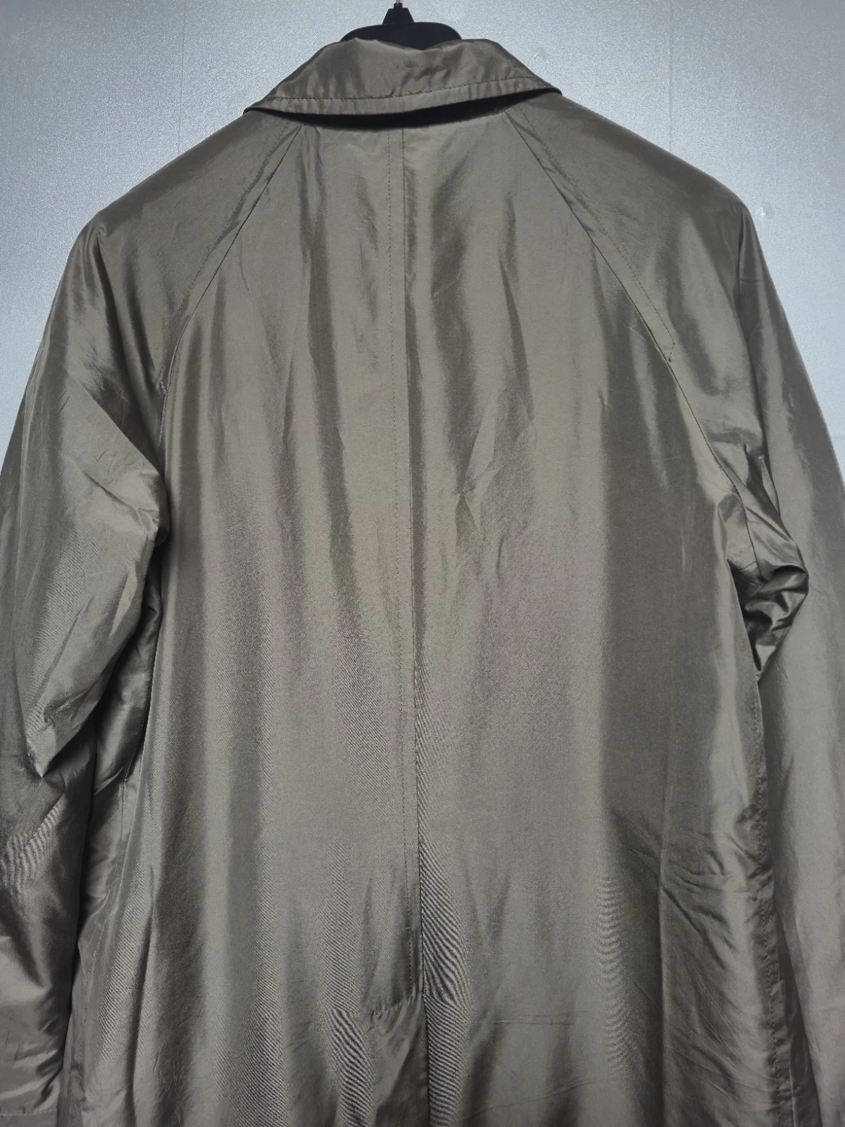 Ermenegildo Zegna Microsilk Trench Coat Silk Italy Water Repellent Sz 54 image 14