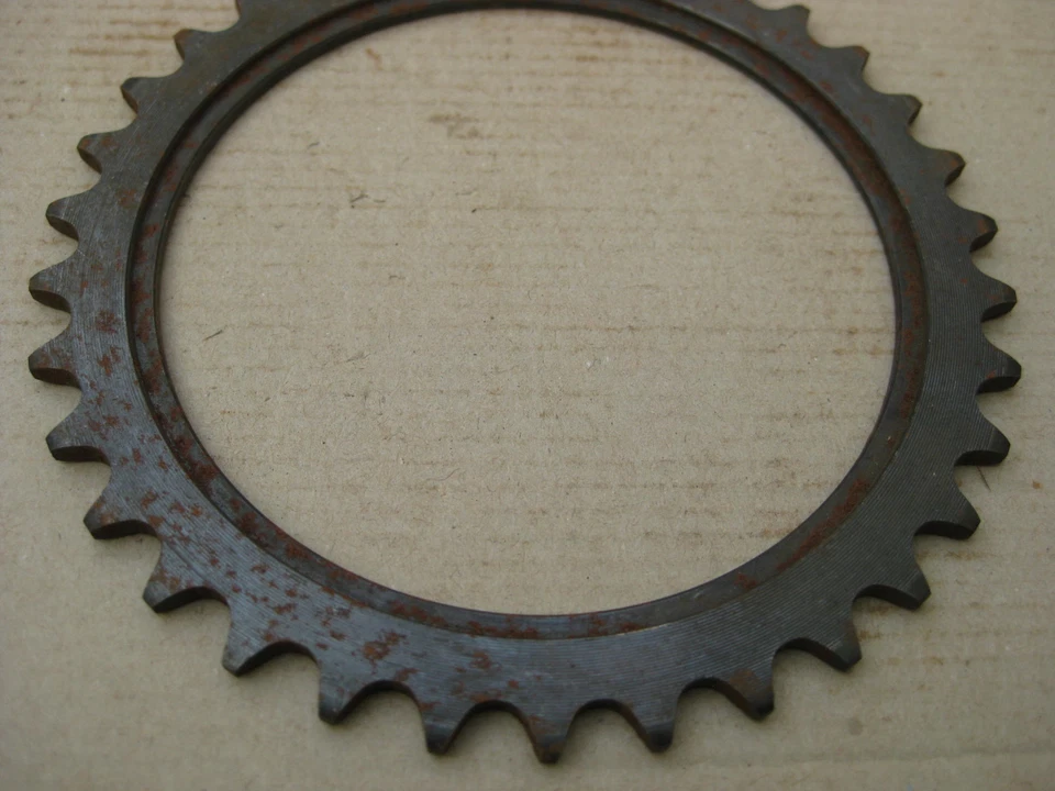 Vorkrieg NSU Pony 100 Neuteil Kettenrad mit 34 Zähne Zahnkranz Kettenblatt NOS - Bild 3 von 4